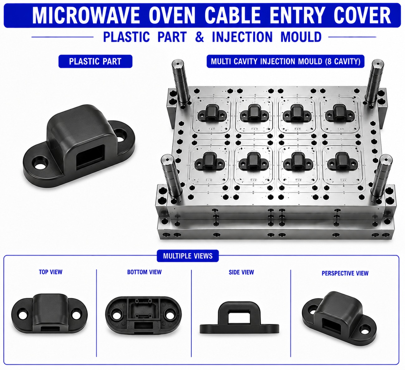 Microwave Oven Plastic Cable Entry Cover Mould and Moulding Services